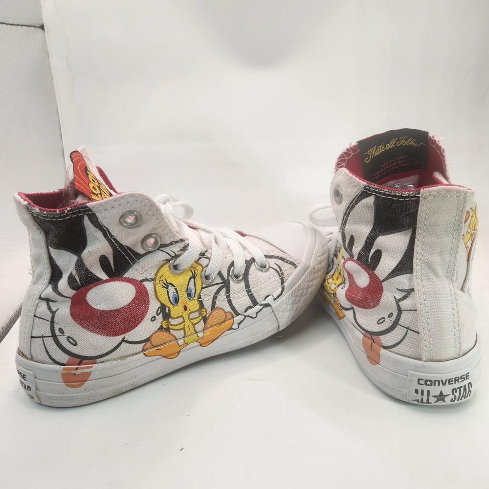 Converse Chuck Taylor All Star Looney Tunes Sylvester Tweety High Top Kids 12